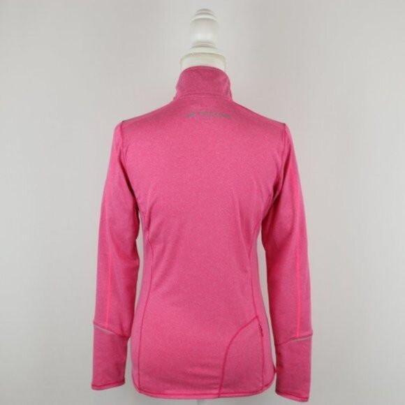 Brooks Dash Women's Small Pink 1/4 Zip Long Sleeve Athletic Pullover - Picture 3 of 10